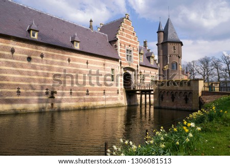 The entrance buidling from Heeswijk castle in the Dutch village Heeswijk-Dinther in wintermood Stock photo © 
