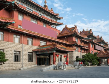 Entrance of Chinese Ancient Architectural Style Hotel