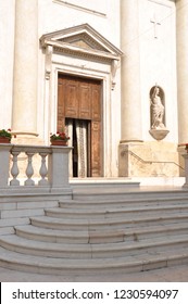 Entrance to the church, architecture of Italy