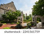 Entrance to college campus at Indiana University in Bloomington