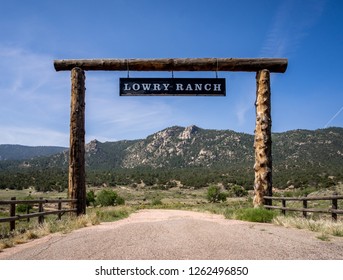 Entrance To Colorado Ranch During Summer.