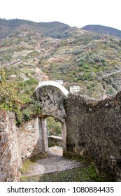  Entrance To The Convent Of Monterosso Al Mare, Property Of The Order Of Capuchin Friars Minor  In Five Lands, Ligury, Italy