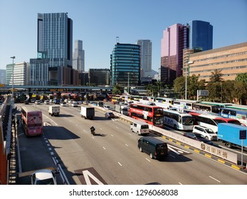 Entrance Of Cross Harbour Tunnel, Hunghom Side, Kowloon Hong Kong. Shots Are Taken In December 2018.