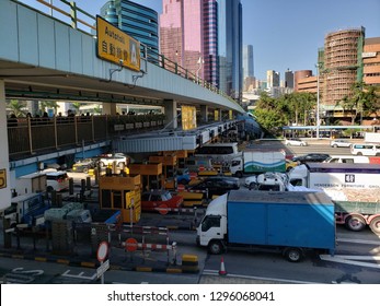 Entrance Of Cross Harbour Tunnel, Hunghom Side, Kowloon Hong Kong. Shots Are Taken In December 2018.