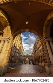 Entrance To Drottninggatan In Stockholm