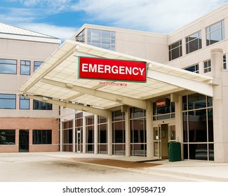 Entrance to emergency room at hospital