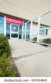 Entrance To Emergency Room At Hospital