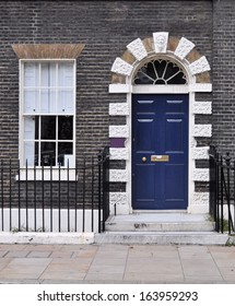 Entrance Facade To 18th Century Georgian London Townhouse.