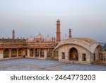 The entrance to the fort is the Alamgiri Gate built by Aurangzeb in 1674 as a private entrance to the royal quarters.