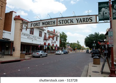 Entrance To The Fort Worth Stock Yards In Texas