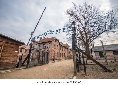 Entrance Gate To Auschwitz Concentration Camp, Poland