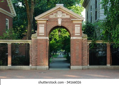 Entrance Gate To Harvard Yard