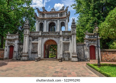 The entrance gate at a temple of Literature in Hanoi,Northern Vietnam