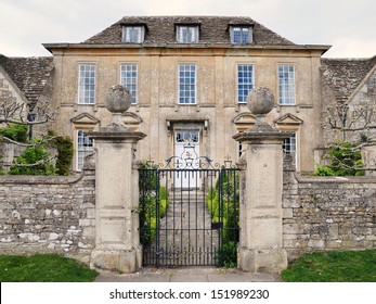 Entrance To An Georgian Era English Country Manor House