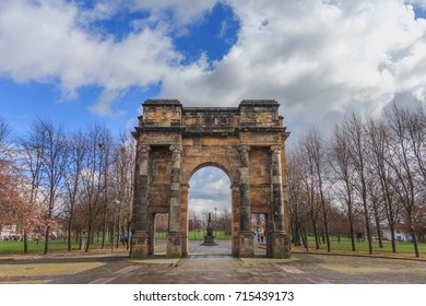 Entrance To Glasgow Green, Glasgow, Scotland, Uk