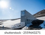 Entrance to the global seed vault in Longyearbyen, Svalbard, Norway