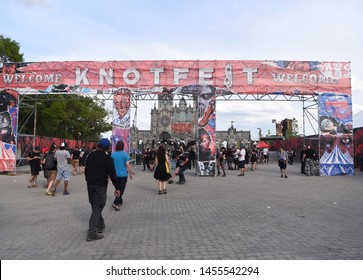 Entrance Of Hellfest And Knotfest 2019 In Clisson, France