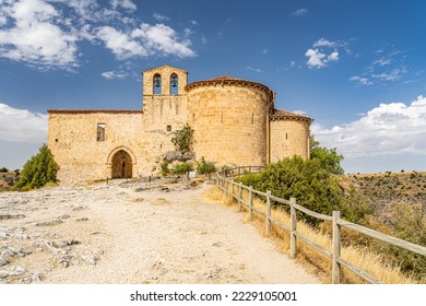 Entrance to the hermitage of San Frutos in the Duratón River gorges in Segovia, Spain. - Shutterstock ID 2229105001
