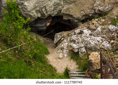 Entrance to the Horde underwater cave in the Urals - Shutterstock ID 1117789745