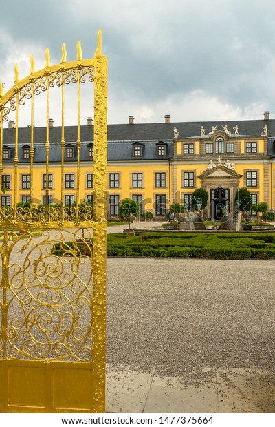 Entrance Into Garden Castle Herrenhaeuser Gaerten Stock Photo