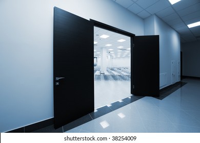 Entrance Into A Large And A White Auditorium