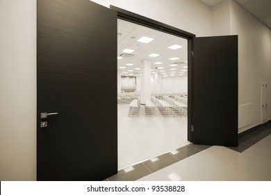 Entrance Into A Large And A White Auditorium