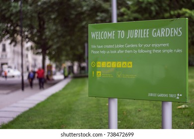 The Entrance To Jubilee Gardens, Southbank, London.