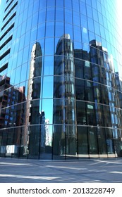 Entrance Of Modern Office Building, Summer Day