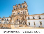 Entrance of Monastery de Santa Maria in Alcobaca. Portugal