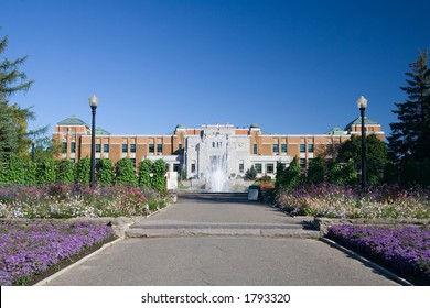 The Entrance To The Montreal Botanical Gardens