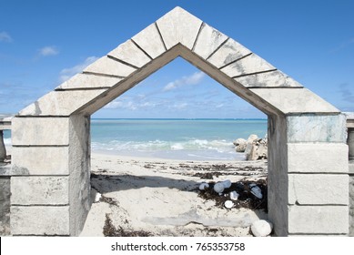 The Entrance To Nassau City Sandyport Beach (Bahamas).