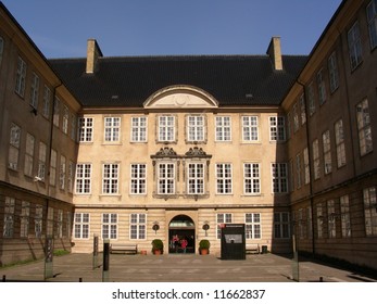 Entrance To The National Museum Of Denmark In The Center Of Copenhagen