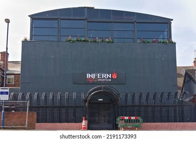 Entrance To The New INFERN Night Club In BOSTON Lincolnshire UK. July 2022