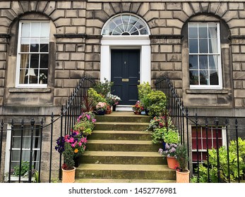 An Entrance In The New Town Of Edinburgh, Scotland