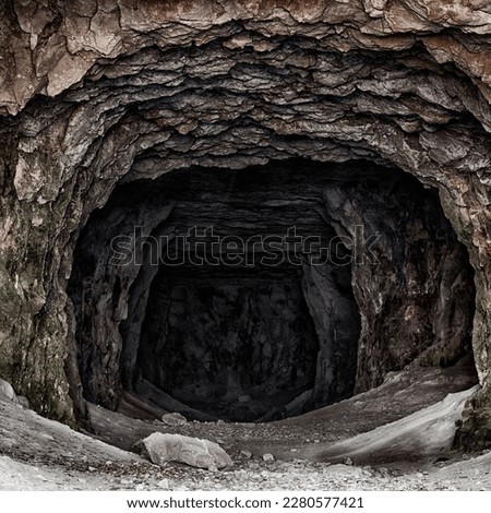 The entrance to the old abandoned limestone adits.