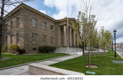 Entrance to the Ormsby County Courthouse in Carson City, Nevada