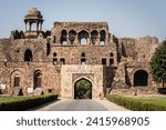 Entrance to Purana Qila, one of the oldest forts in Delhi, India