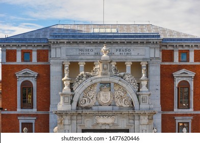 Entrance To The Retiro Park In Madrid, Spain (Museo Del Prado. Casón Del Buen Retiro Means Prado Museum. Casón Del Buen Retiro).