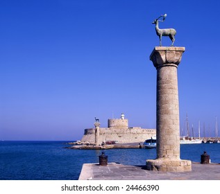 The Entrance To Rhodes Old Port, Greece