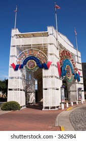 Entrance To The River Walk In New Orleans, LA.