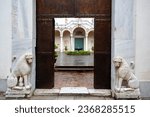 Entrance to Salerno Cathedral - Italy