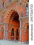 Entrance to St Pancras station, London