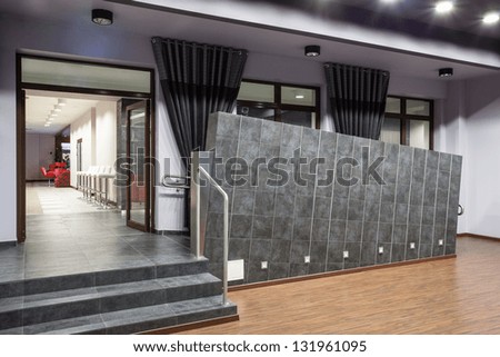 Similar – Image, Stock Photo Stairs with ramp to a former main entrance