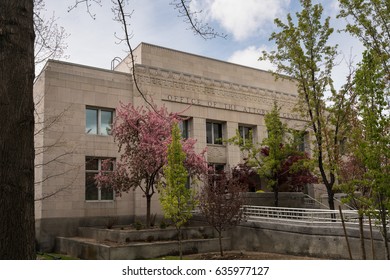 Entrance To The State Attorney General Office Of Nevada In Carson City