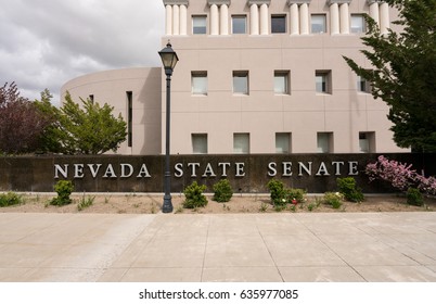 Entrance To The State Legislature Of Nevada In Carson City