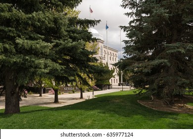 Entrance To The State Legislature Of Nevada In Carson City