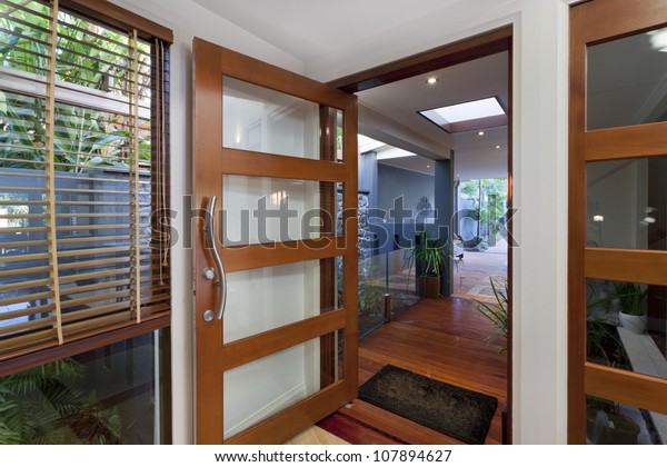 Entrance Stylish Modern Home Stock Photo (Edit Now) 107894627