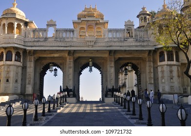 Entrance To Udaipur City Palace In India