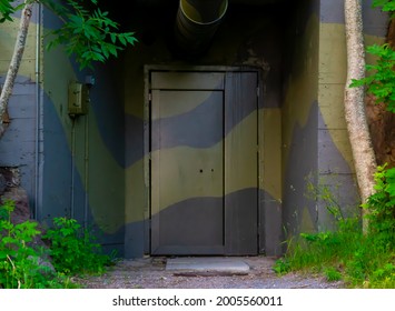 Entrance To An Underground Bunker And Cold War Era Command Station.