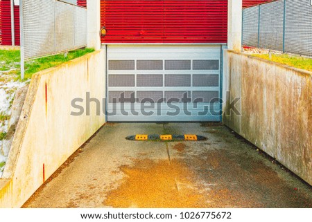 Similar – Barrier at car park entrance